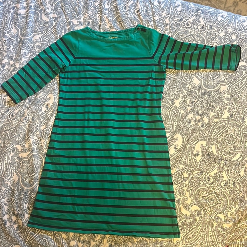 LL Bean boatneck dress size medium